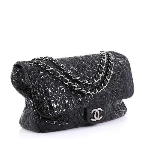 Chanel Rock In Moscow Flap Bag Patent Vinyl Jumbo 